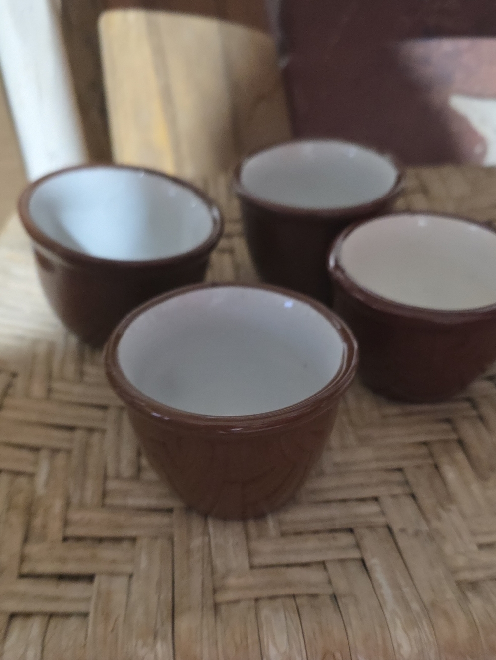 Brown Ceramic Ramekin Set  Of 4